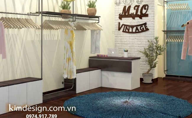Thiết kế shop quần áo Vintage Thiết kế shop quần áo Vintage