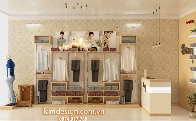 Thiết kế shop thời trang nam