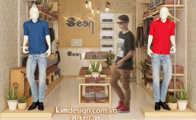Thiết kế shop thời trang nam