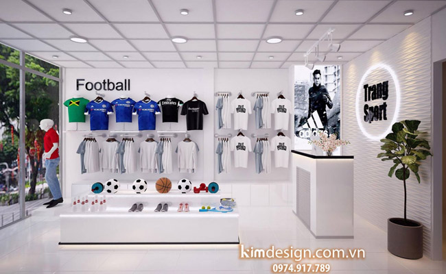 thiết kế shop thời trang thể thao
