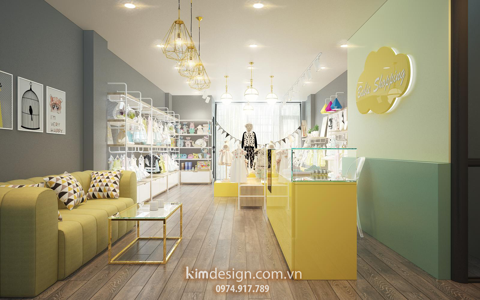 Thiết kế shop thời trang trẻ em đẹp dễ thương Thiết kế shop thời trang trẻ em đẹp dễ thương