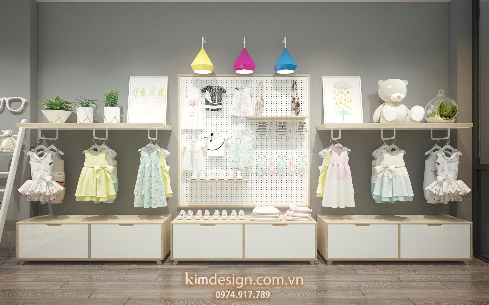 Thiết kế shop thời trang trẻ em đẹp dễ thương Thiết kế shop thời trang trẻ em đẹp dễ thương