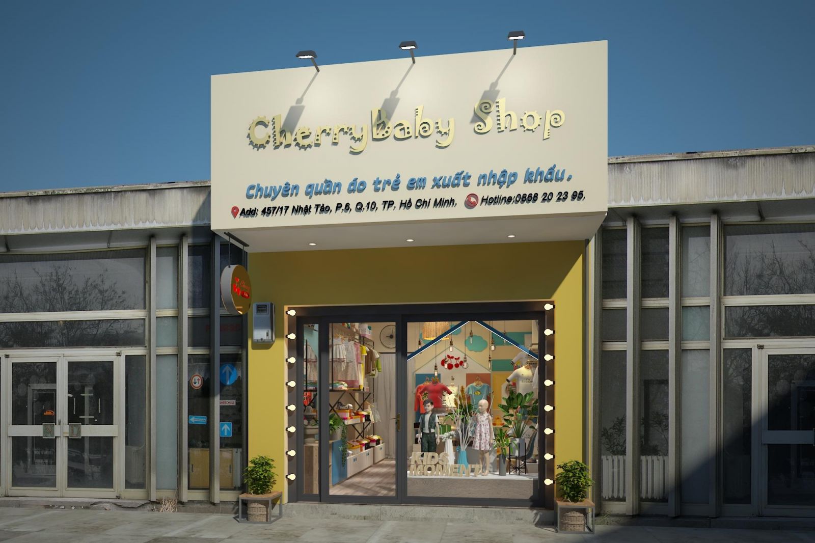 Thiết kế shop thời trang trẻ em đẹp dễ thương Thiết kế shop thời trang trẻ em đẹp dễ thương