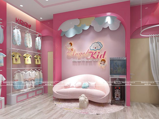 Thiết kế shop thời trang trẻ em đẹp dễ thương