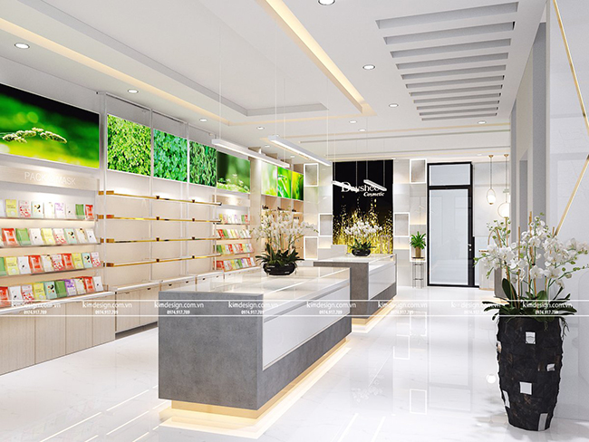 Thiết kế showroom mỹ phẩm đẹp 