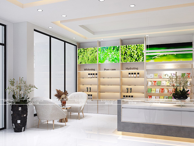 Thiết kế showroom mỹ phẩm đẹp 