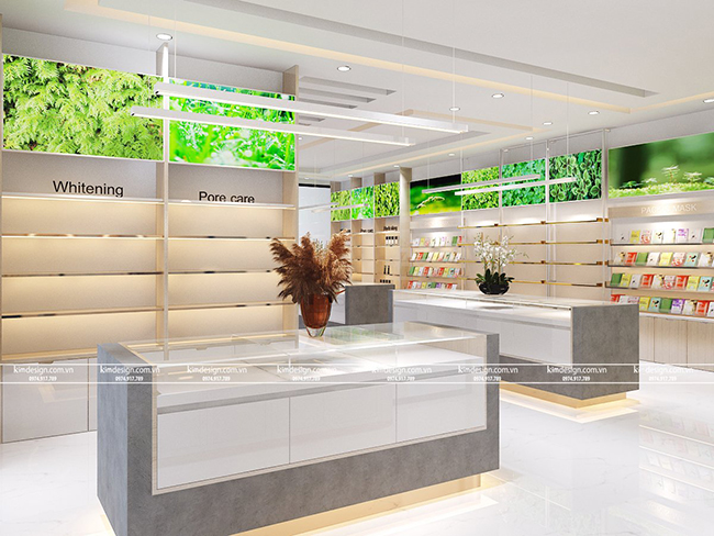 Thiết kế showroom mỹ phẩm đẹp 
