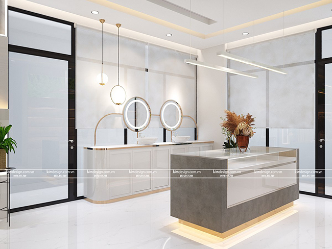 Thiết kế showroom mỹ phẩm đẹp 