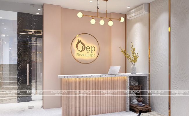 Phong cách thiết kế spa đẹp hiện đại kết hợp màu sắc đơn giản