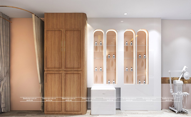 Giường & tủ đựng đồ được sắp xếp theo tiêu chuẩn nhất định