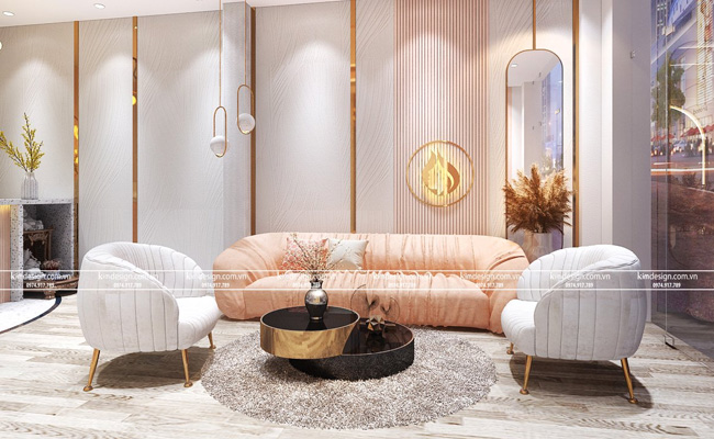 Bộ ghế salon cao cấp tạo nên sự nổi bật riêng biệt cho khu vực lễ tân