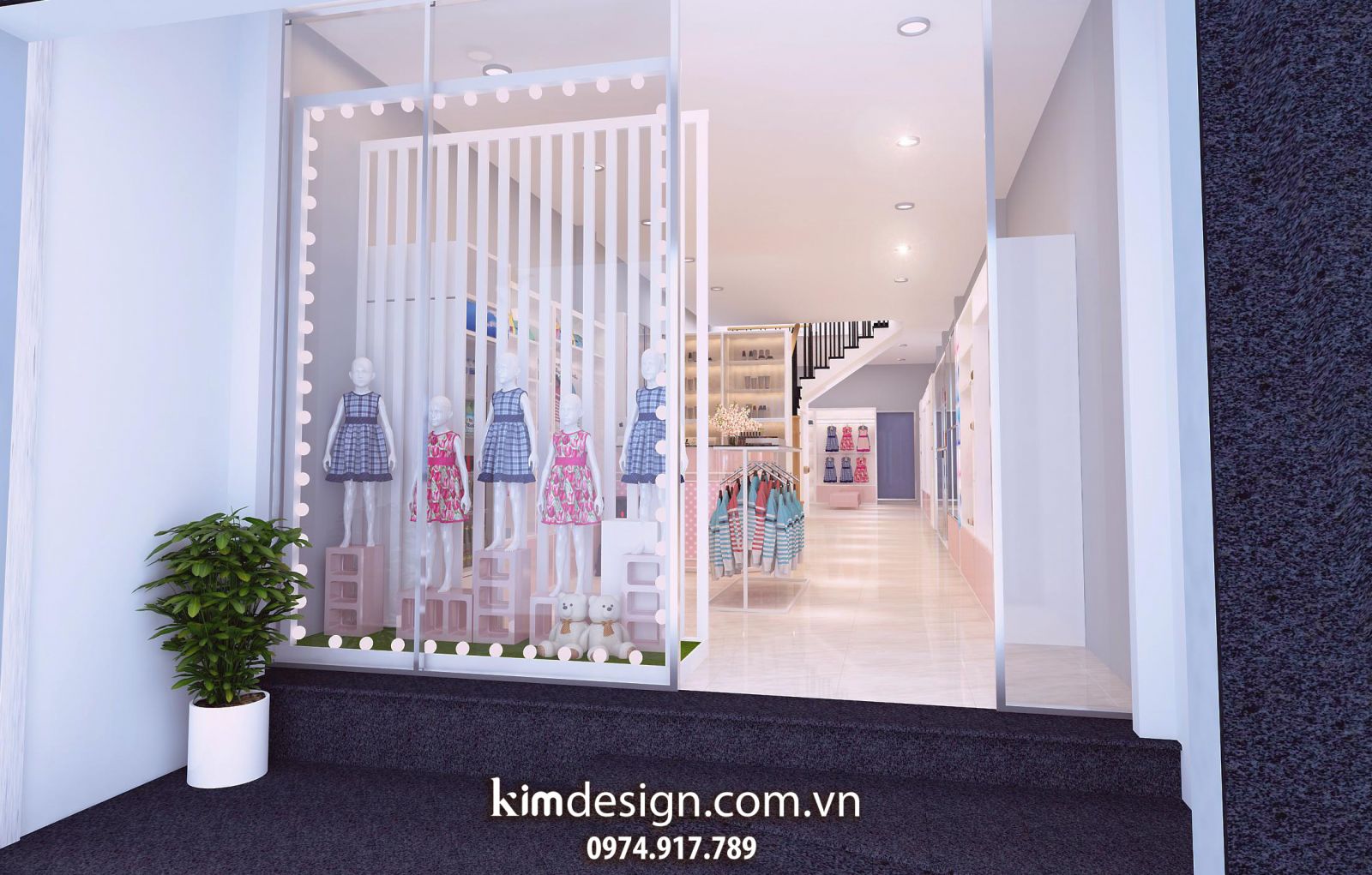 Thiết kế shop thời trang trẻ em