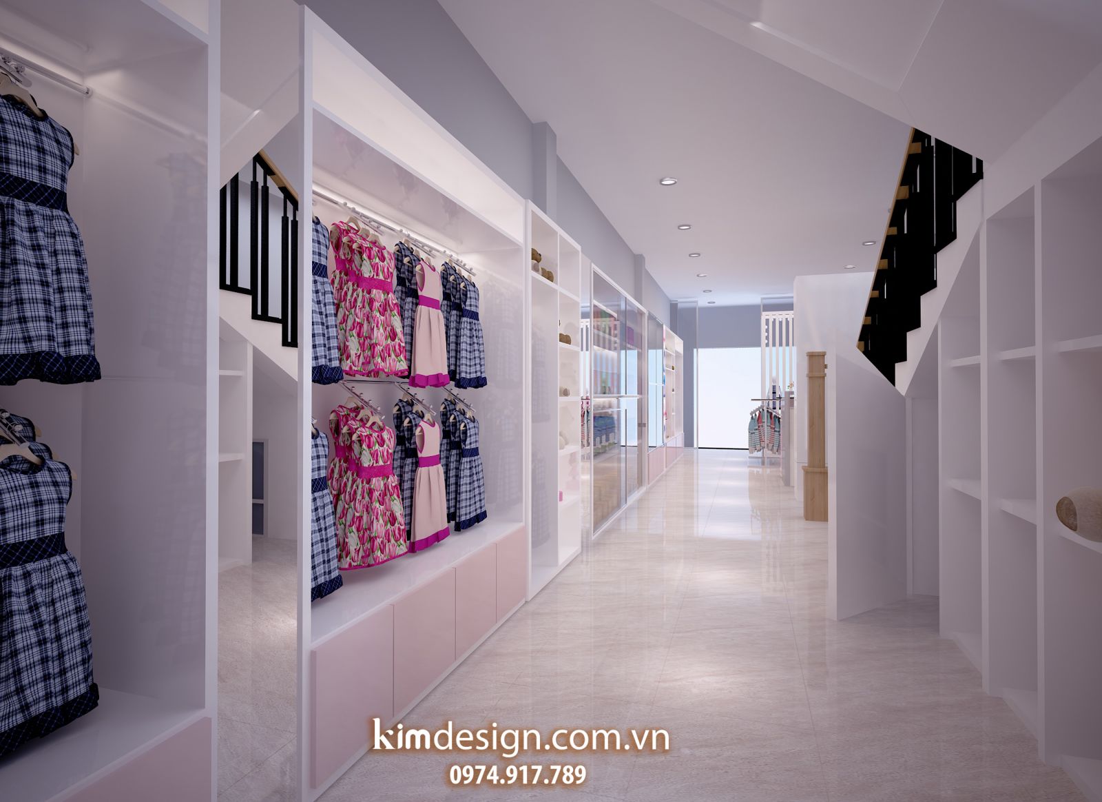 Thiết kế shop thời trang trẻ em