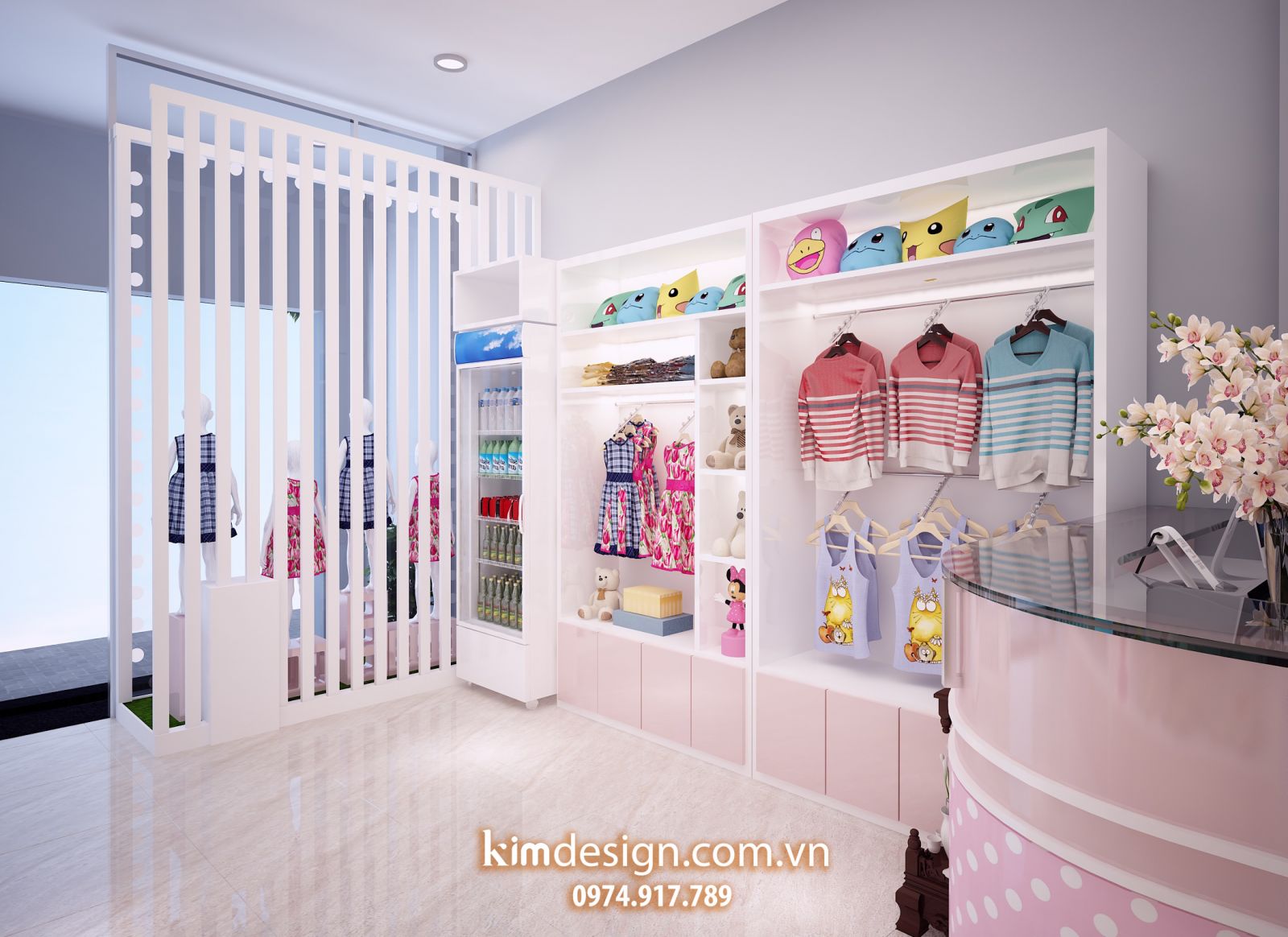 Thiết kế shop thời trang trẻ em