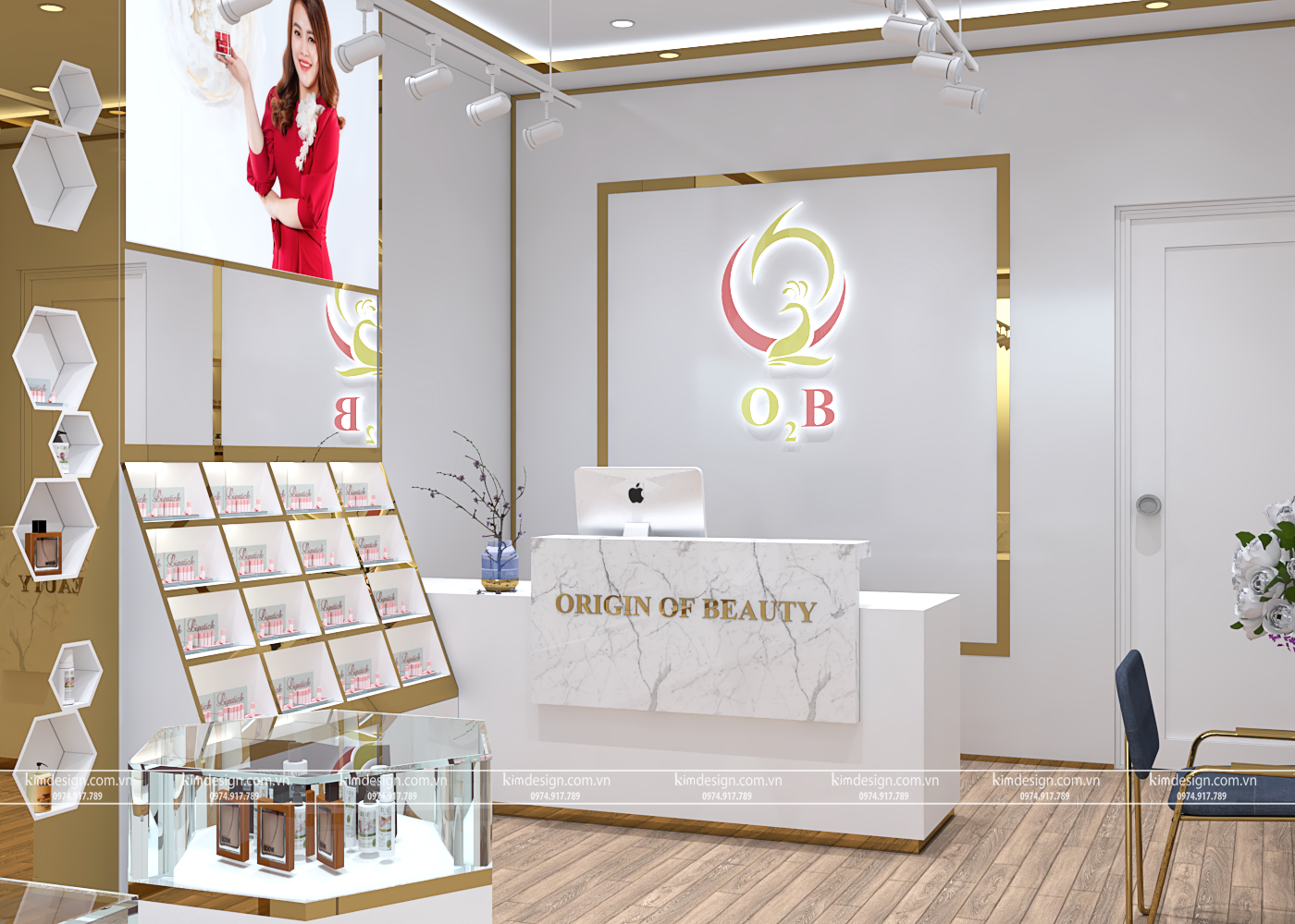 Thiết kế shop mỹ phẩm Thiết kế shop mỹ phẩm