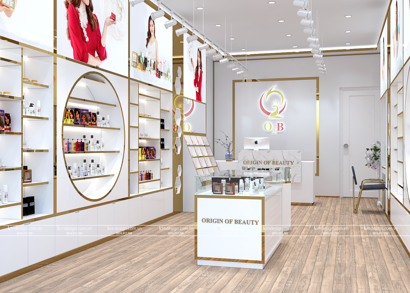 Thiết kế shop mỹ phẩm Thiết kế shop mỹ phẩm