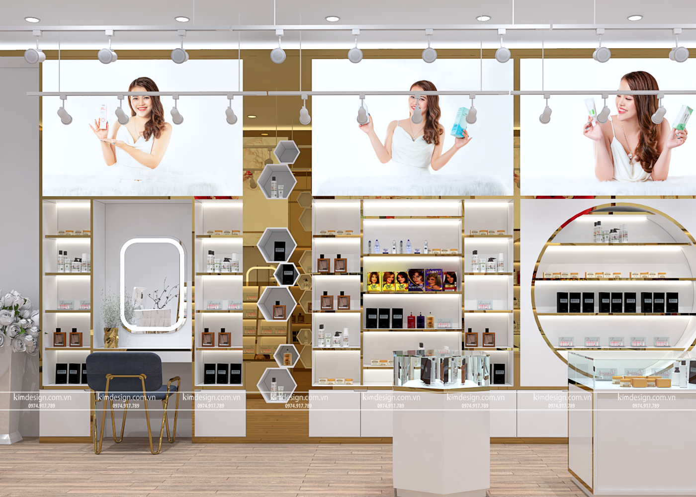 Thiết kế shop mỹ phẩm Thiết kế shop mỹ phẩm